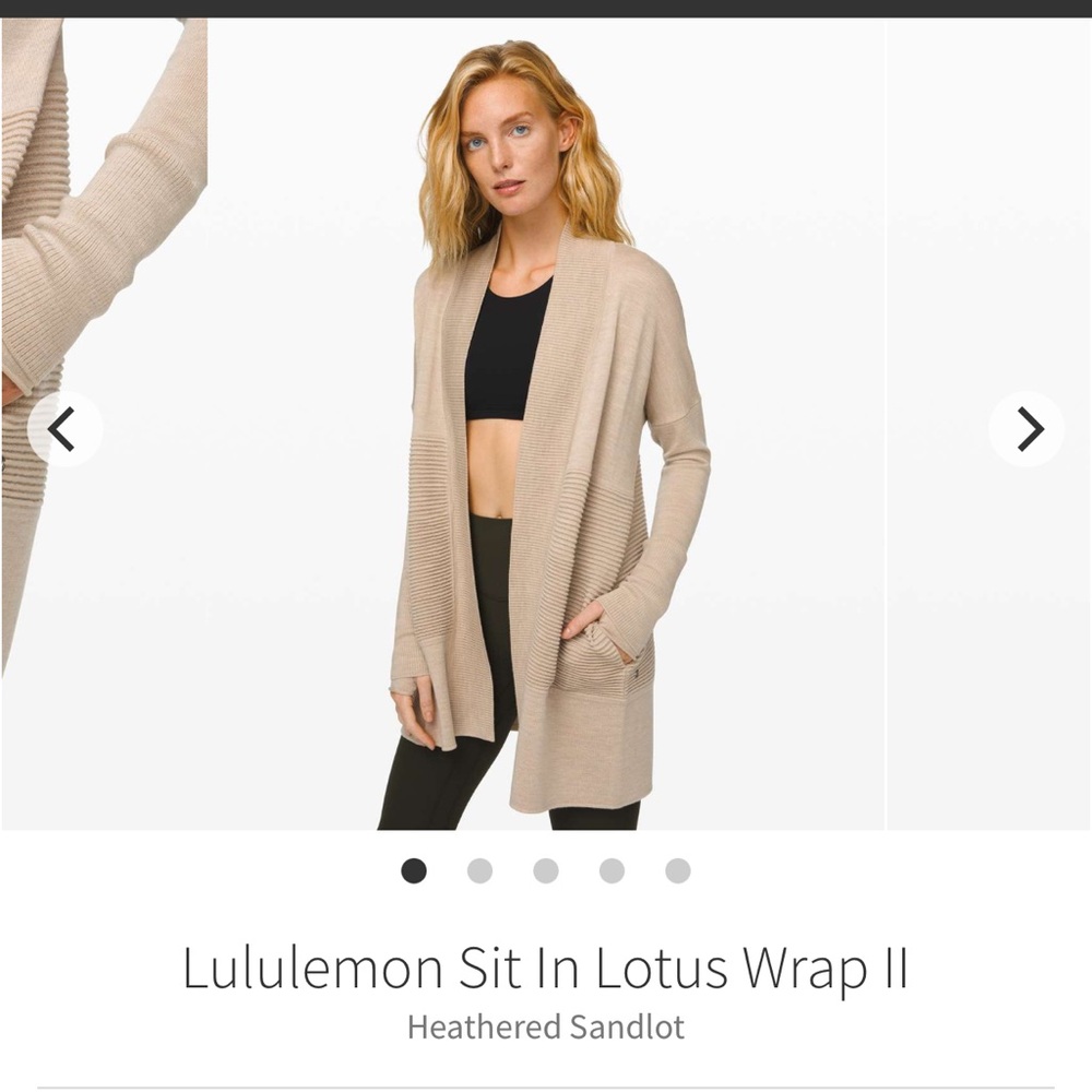 Lululemon Sit In Lotus wrap in heathered Sandlot